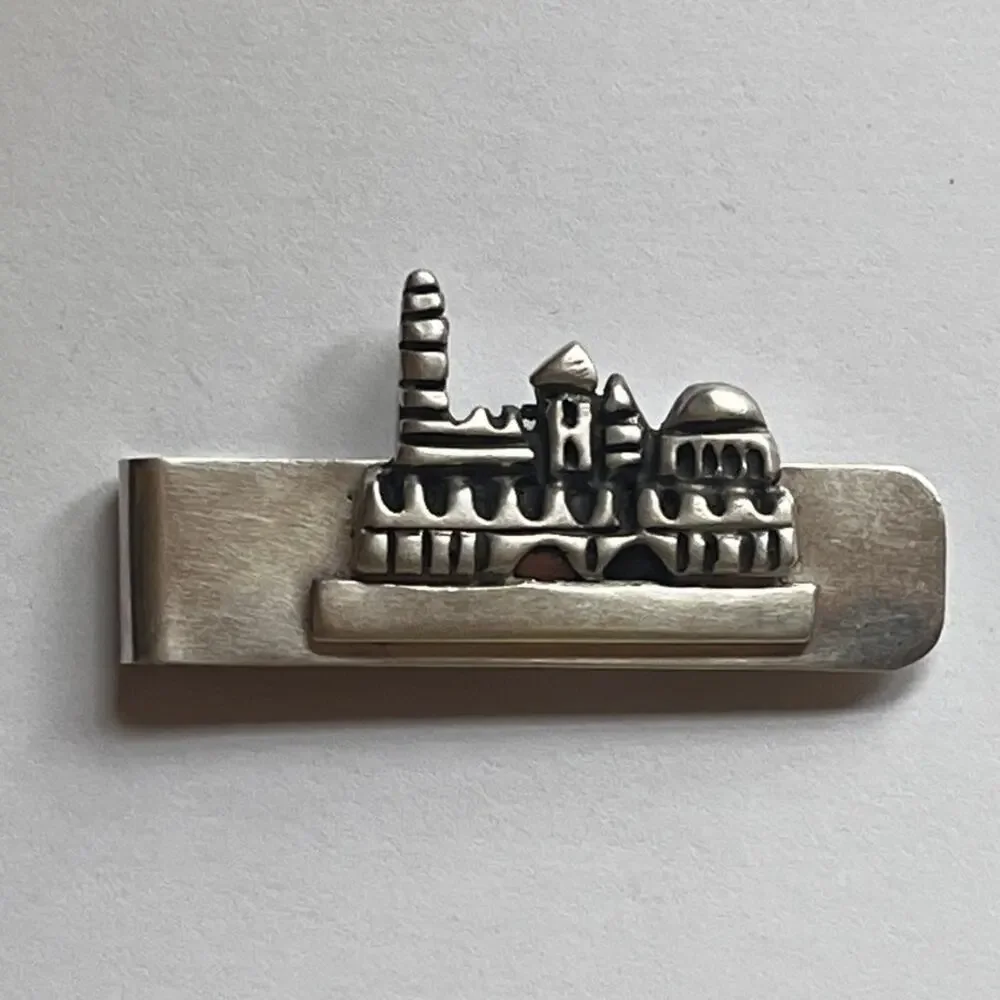 Judaica Sterling Silver 925 Handmade Jerusalem Money Clip